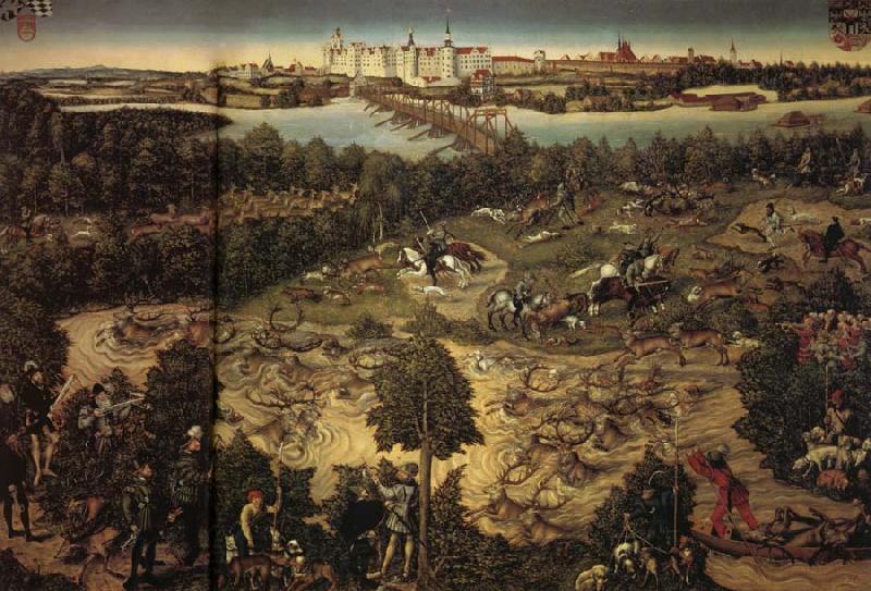 Lucas Cranach The Stag Hunt Germany oil painting art